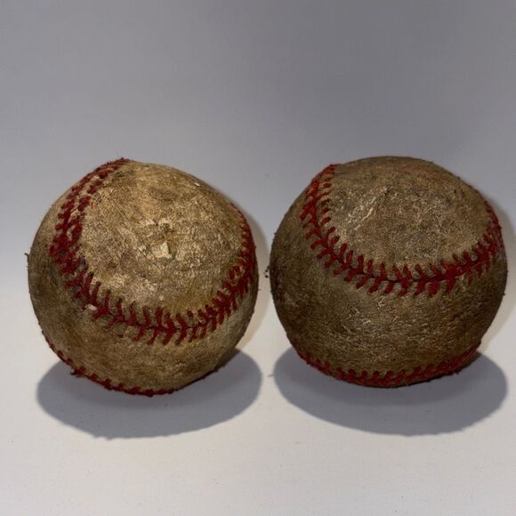 Vintage Baseballs with Red Stitching - Picture 1 of 5